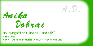 aniko dobrai business card